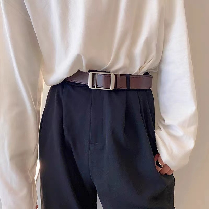 Neue koreanische Version des perforierten Gürtels, vielseitig einsetzbar für Männer und Frauen, modische Bunddekoration, einfach passend zu Anzughosen und Jeansgurt_voghion.com
