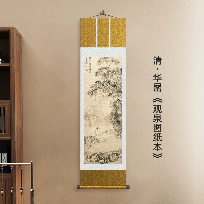 Античный пейзаж Тан Иня картины, Huayan Lan Yingbian Wenjin оригинал настоящий оформленный свиток картина оригинальный репродукция