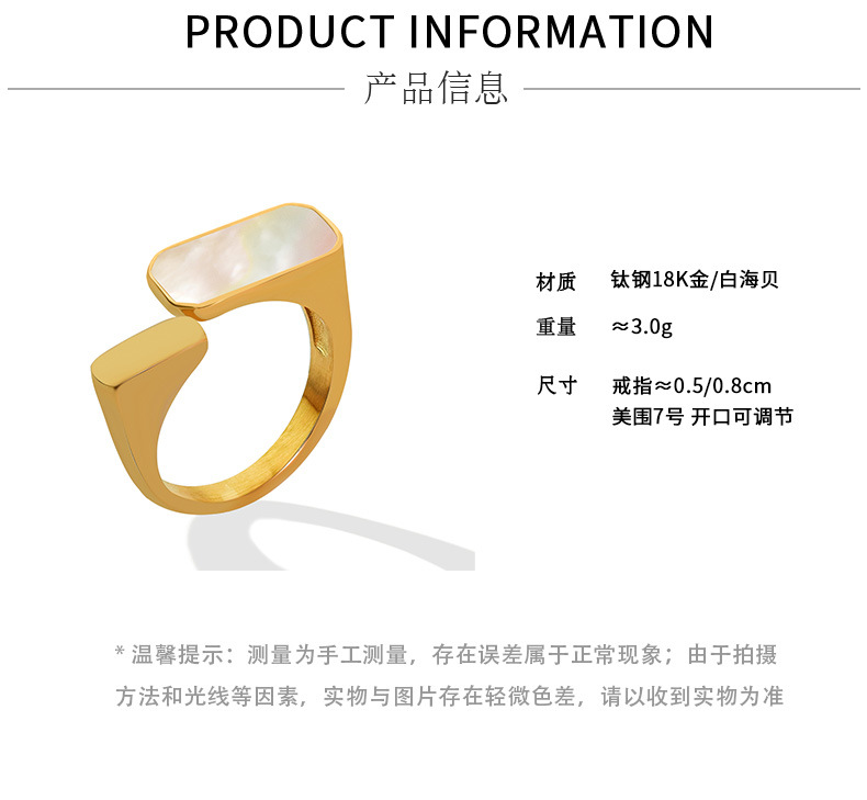 3g Weight 0.03µm-0.05µm Gold Plating Thickness PVD Coated Real Gold Plated 18K Gold Geometric 304 Stainless Steel Retro Waterproof Non Tarnish