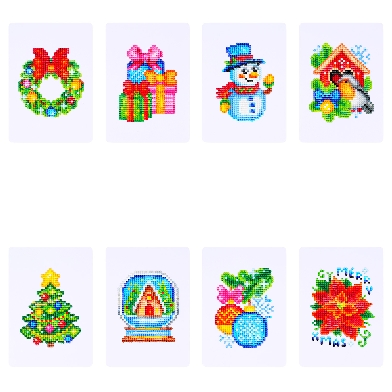 Diamante 5D transfronterizo 5 * 7 pulgadas sin marco nuevo conjunto de navidad accesorios de copo de nieve serie de navidad estación independiente