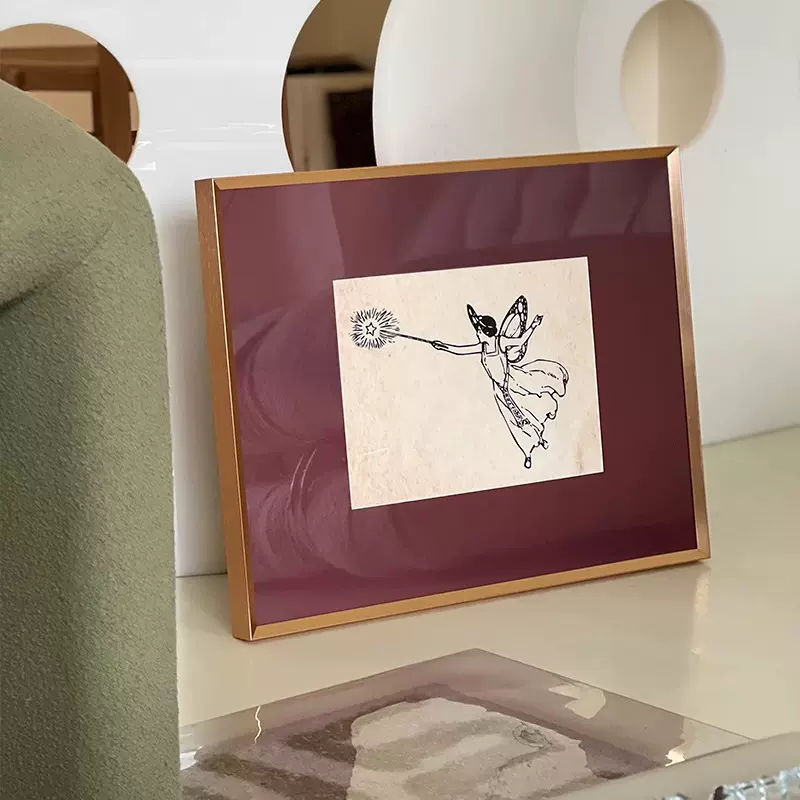 【愿望成真】现代简约美式复古客厅装饰画可爱插画儿童房卧室挂画