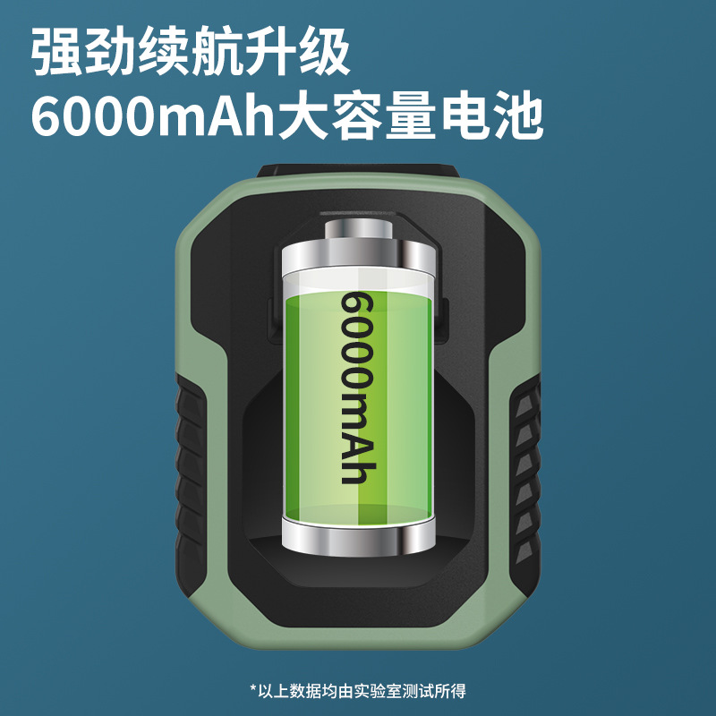 Nueva cintura colgando ventilador USB carga al aire libre trabajo clip cintura portátil hoja-libre Halter pequeño ventilador transfronterizo