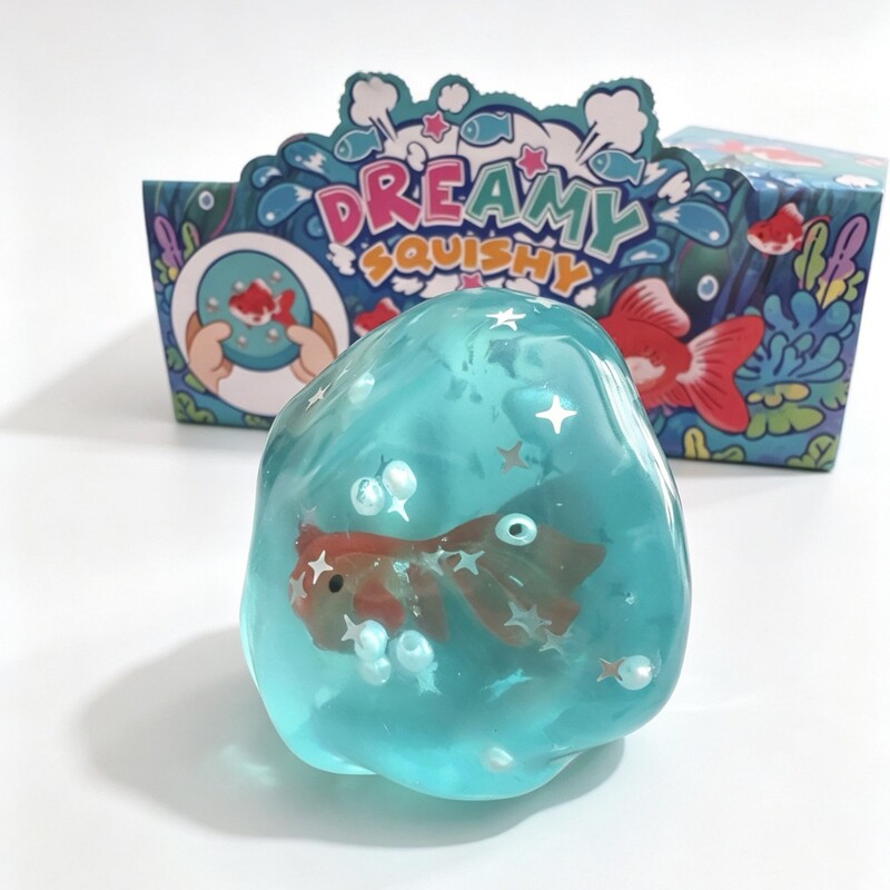 Cross-border goldfish ball stress-relief toy, TPR soft rubber super stress-relief toy