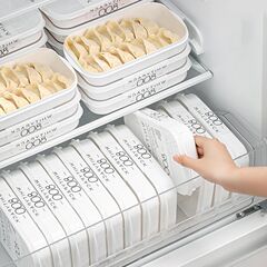小型冷蔵庫餃子とワンタンボックス家庭用食品グレードの素材餃子ボックス収納鮮度保持積み重ね可能省スペース直販