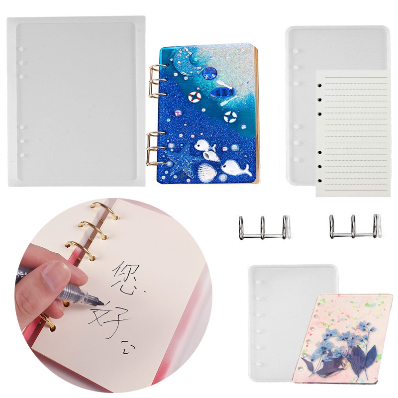 Mirror A4 A5 A6 Notebook Resin Silicone Mold Glue DIY Handbook Notepad Cover Book Wholesale Mirror A4 A5 A6 Notebook Resin Silicone Mold Glue DIY Handbook Notepad Cover Book Wholesale
