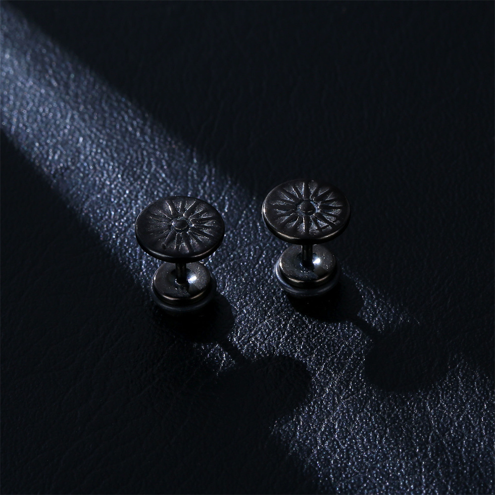 Fashion Sun Stainless Steel Plating Ear Studs 1 Piece