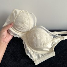 纯欲蕾丝性感薄款内衣女显胸小上托防下垂调整型无钢圈聚拢文胸罩