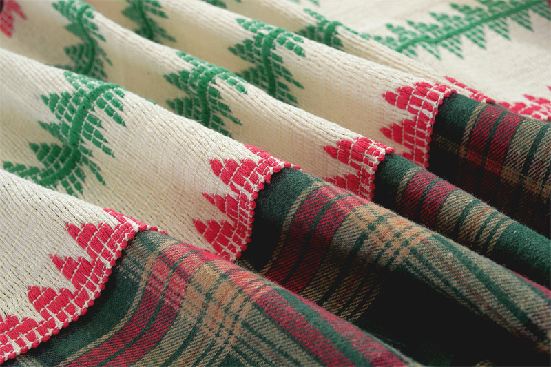 Runner a quadri patchwork per il commercio estero transfrontaliero, tovaglia da caffè con decorazioni natalizie, copritavolo da pranzo,_voghion.com