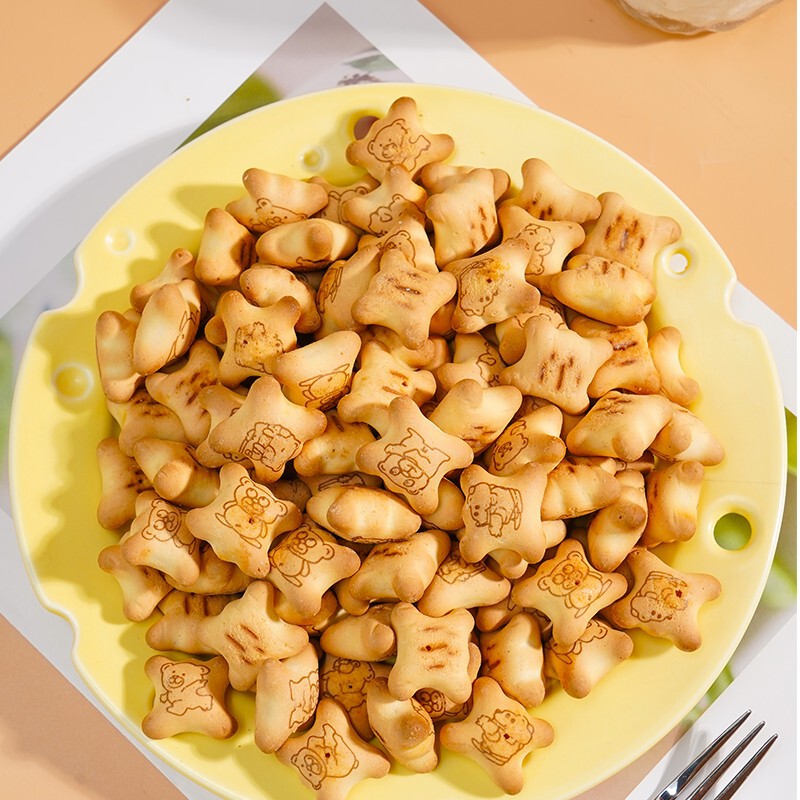 包邮小熊夹心饼干草莓巧克力牛奶味注心爆浆零食饼干夹心饼干批发|undefined