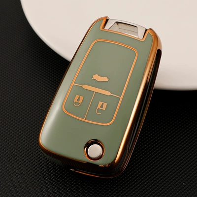 clear shell car key — Car key bag - green-3-keys
