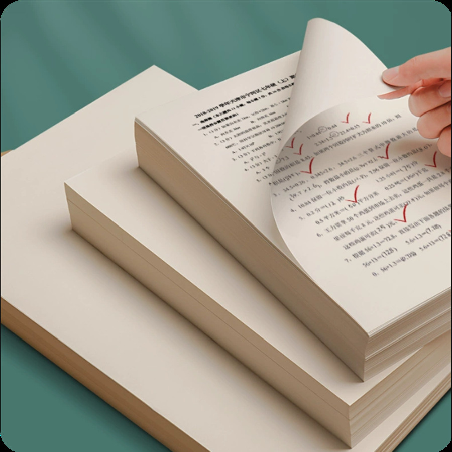 米黄米白 轻型纸 蒙肯纸 硬笔书法纸 健视 防近视 书纸 55克 70克