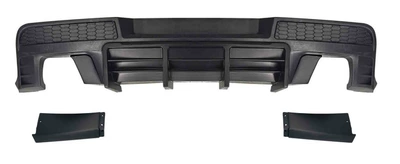 Big Surrounded Camaro Modified Zl1 Body Front - 14-15-camaro-rs-rear-lip-single-outlet-on-both-sides-bright-black