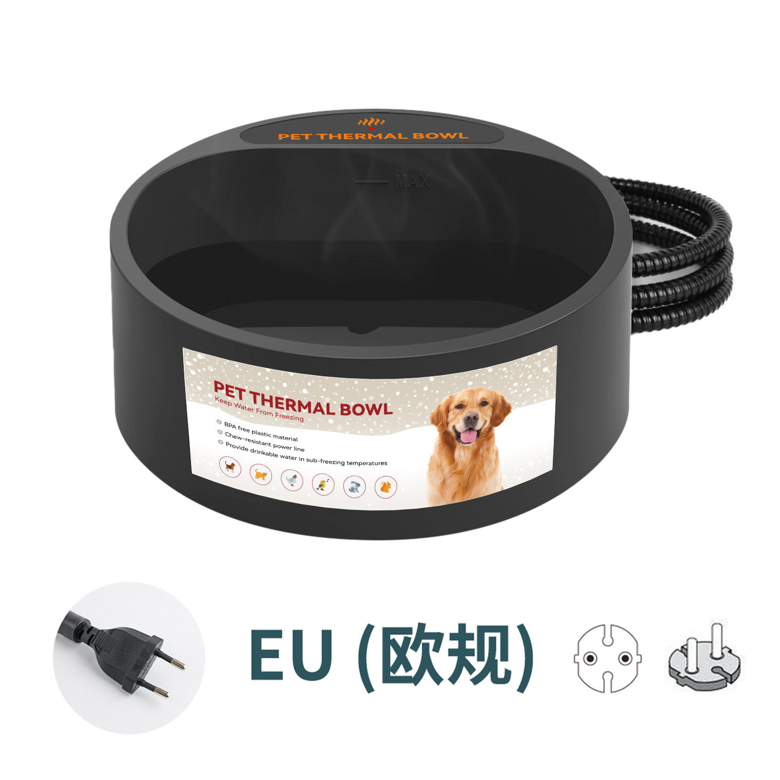 Artículos para gatos y perros, recipientes para comida y agua, equipos para beber agua caliente, comederos para perros, comederos para pájaros anticongelantes para exteriores e interiores, platos para perros, comederos para mascotas