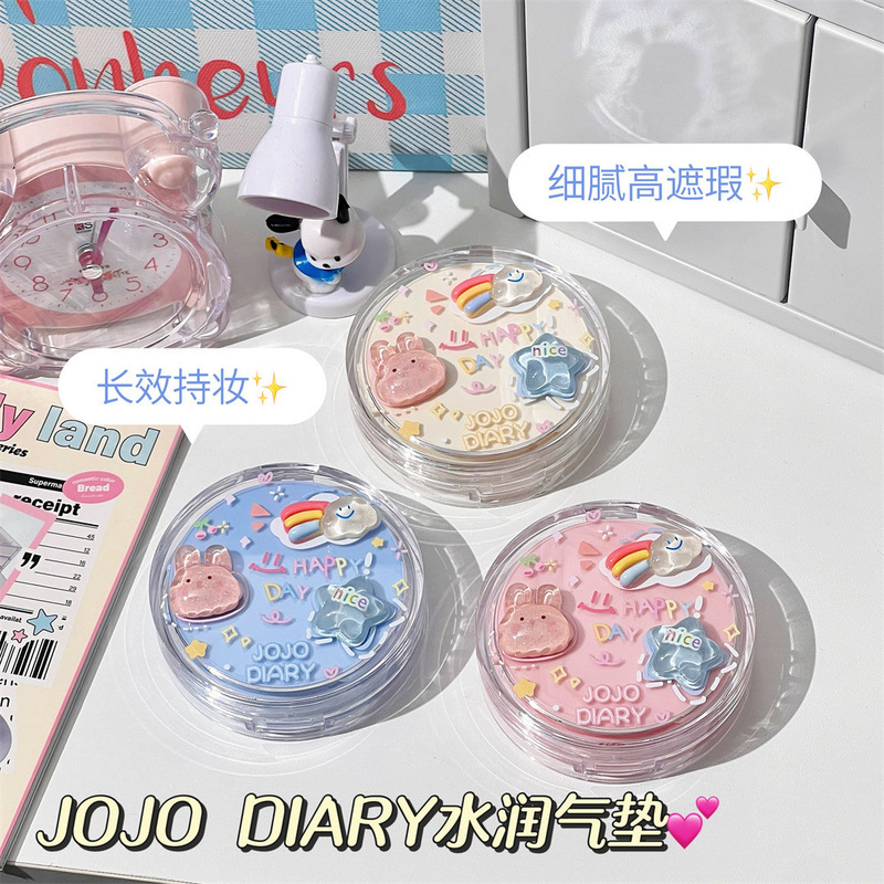 Long Diary Colorful Childlike Soft Air Cushion Lightweight and Tone to Show White Cream Muscle Lasting Makeup Natural Air Cushion Cream