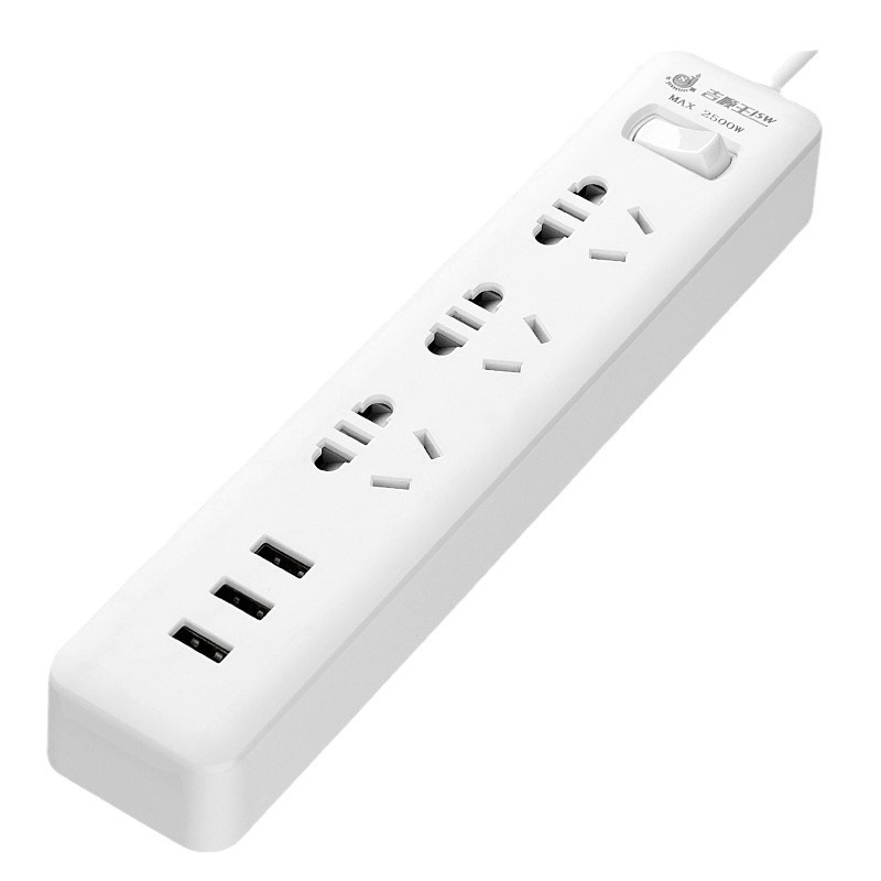 Anti-shock inteligente USB línea de tiempo de carga rápida enchufe de 1.8m placa de cableado de oficina doméstica multi-enchufe línea de cable de cobre puro