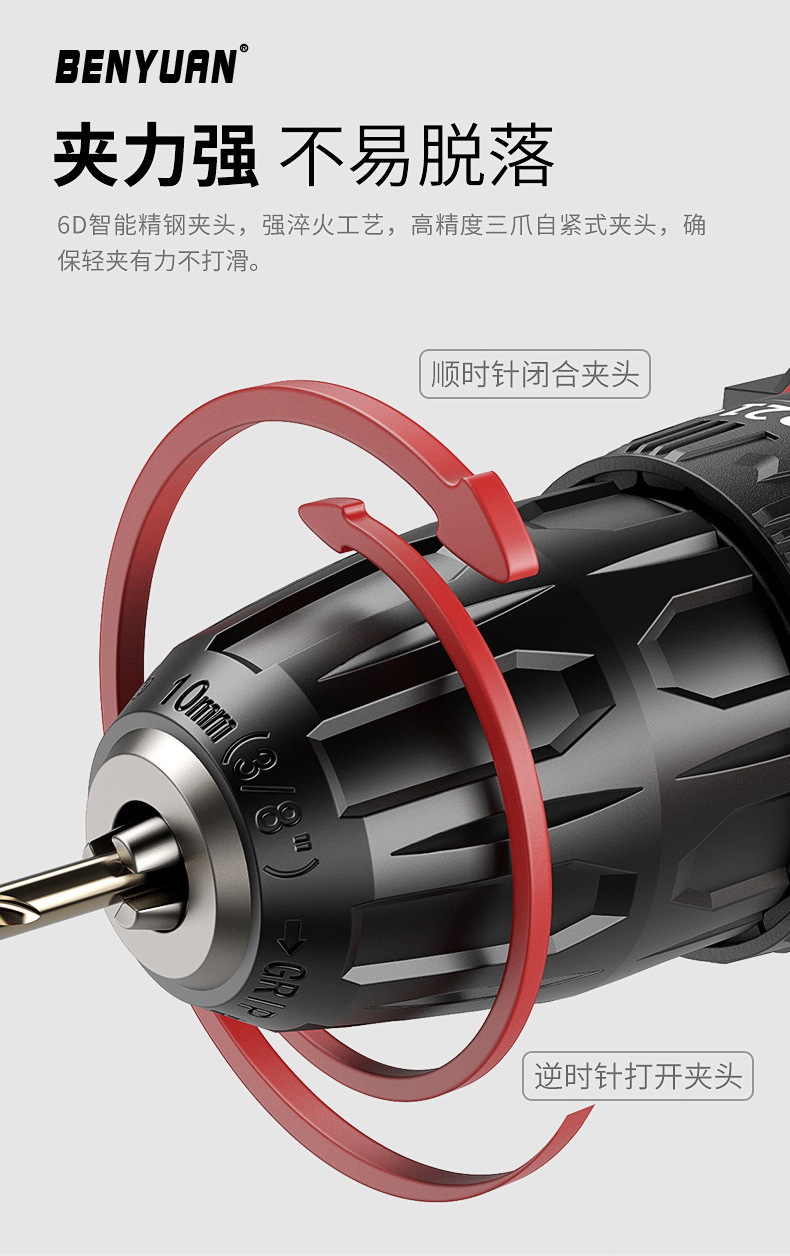 Support processing and wholesale foreign trade home electric screwdriver impact drill hand drill tool lithium electric drill set combination