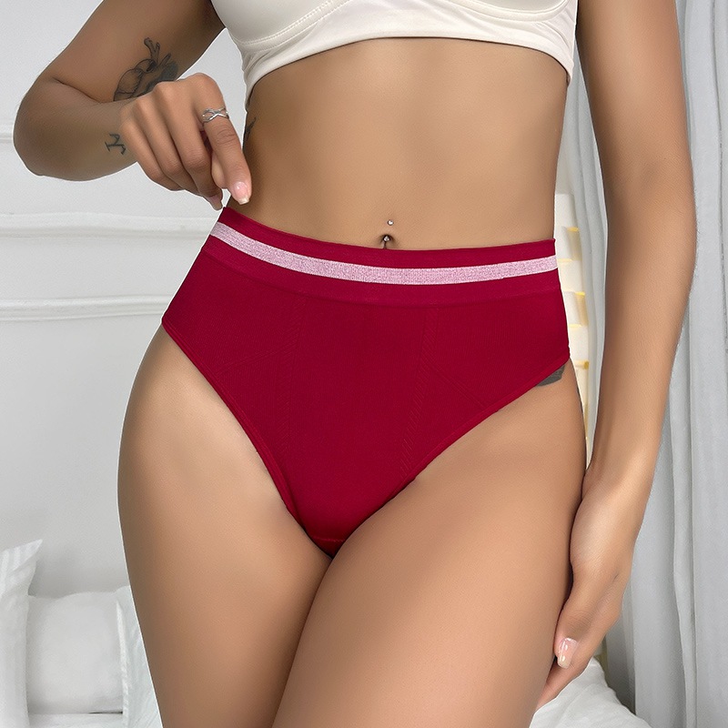 Solid Color Comfort High Waist Briefs Panties display picture 7