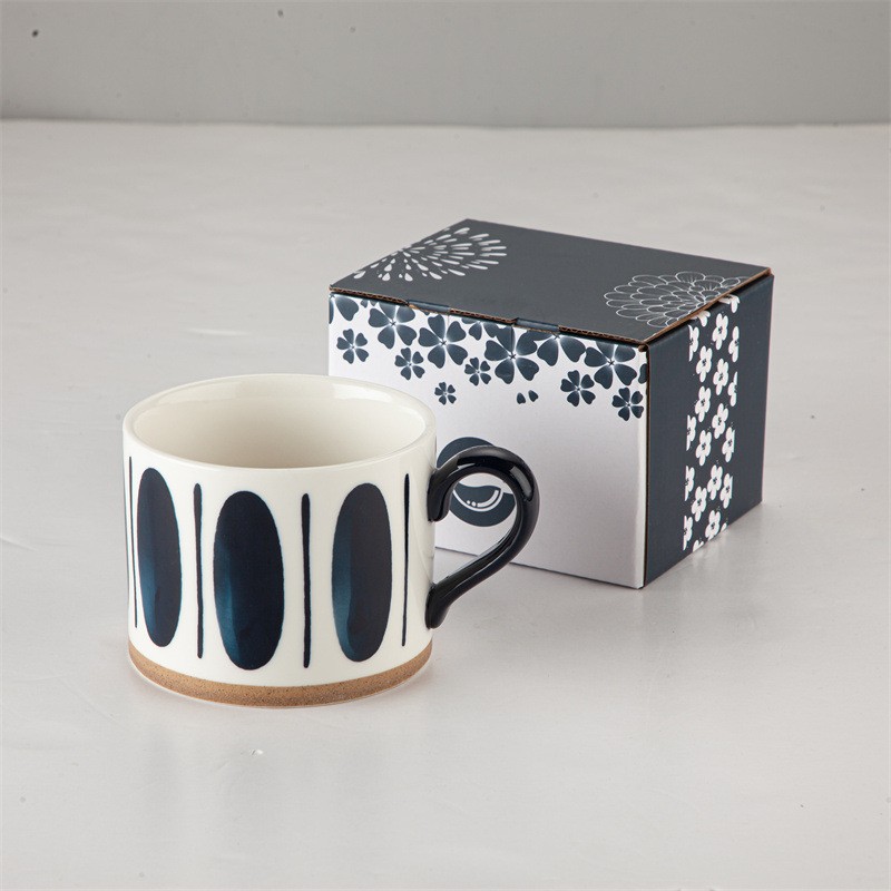 Tazas pintadas a mano retrógradas con mango tazas de marca personales tazas de agua regalos creativos tazas de cerámica café de desayuno regalos