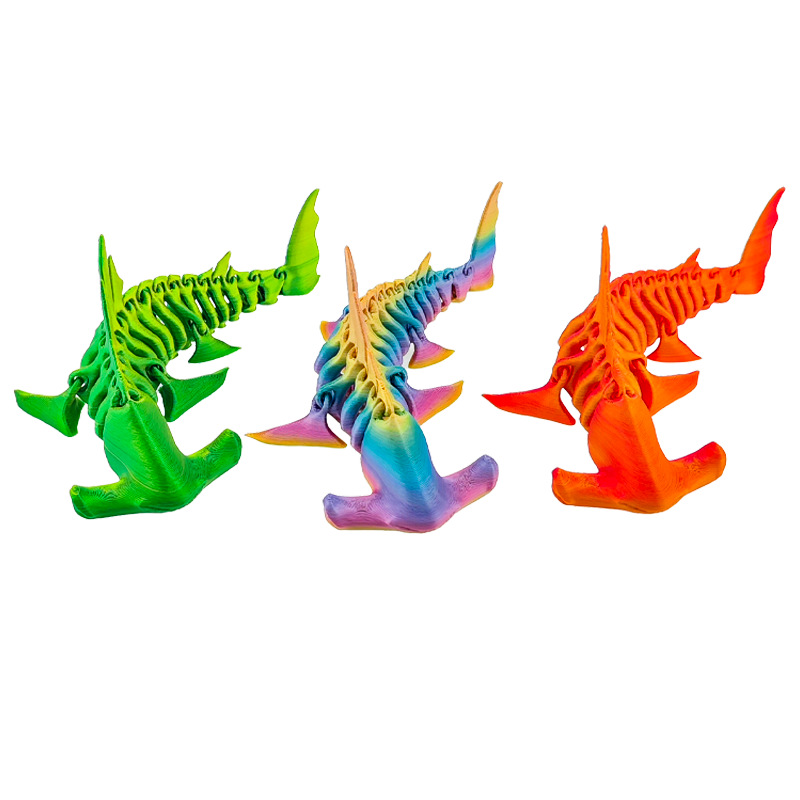Cross-border 3D printed hammerhead shark decorative shelf accent fish tank decoration children's toy stall magic tool