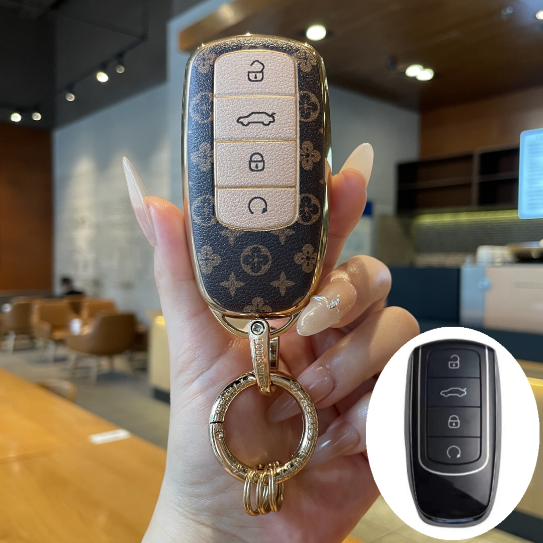 Chery Key Cover for Arrizo 8/5Gt/5Plus, Full Coverage for Tiggo 8Pro/9/8/8Plus/7Plus, Light Luxury