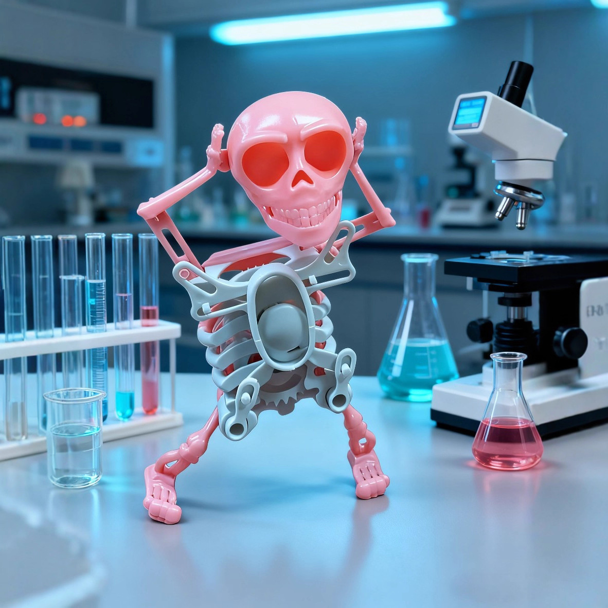 Swing Dancing Skull Head Mechanical String Desprimir Skull Dancing Extrañamente divertido juguete de hechicería