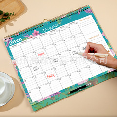 跨境爆品创意花卉外贸挂历calendar 2026-2027英文版简约实用日历