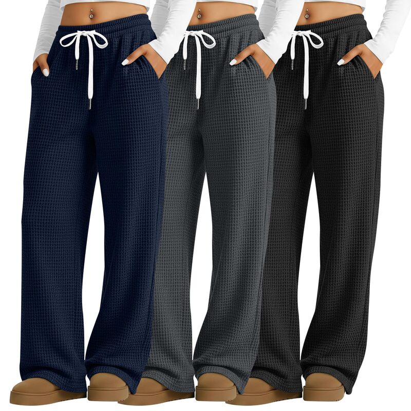 Cross-Border Amazon Aliexpress Autumn and Winter Jogging Waffle Casual Pants Trendy Sports Pants Set Multiple Pieces Cross-Border Amazon Aliexpress Autumn and Winter Jogging Waffle Casual Pants Trendy Sports Pants Set Multiple Pieces