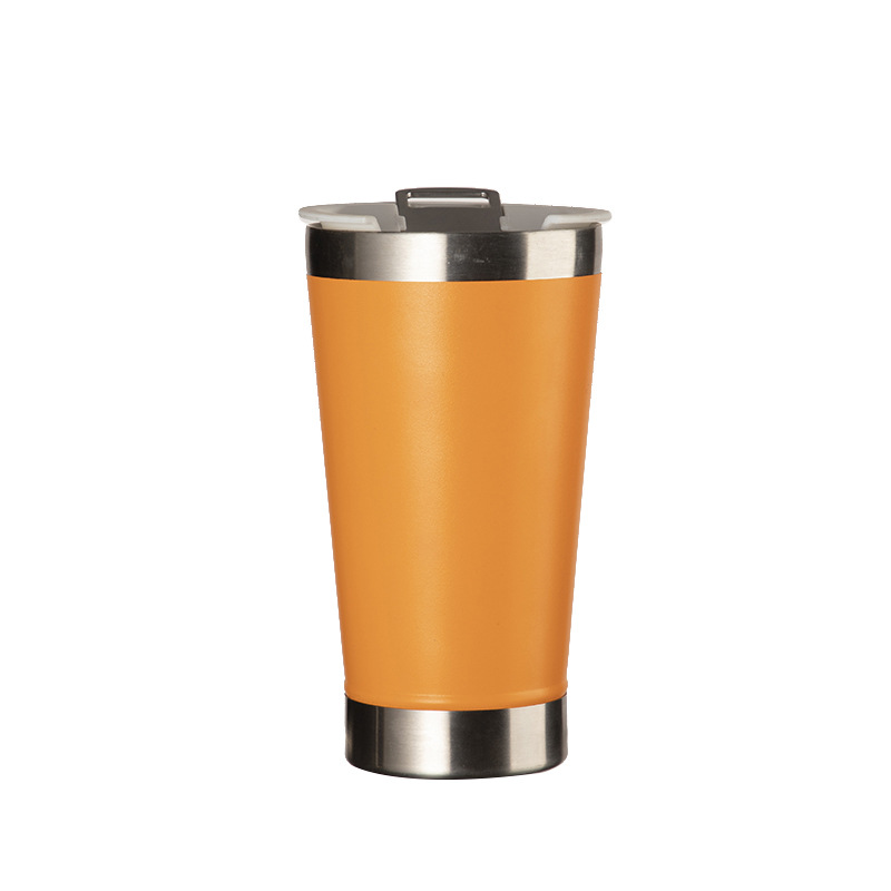 Taza de 20 oz con abridor de botellas incorporado, doble capa de acero inoxidable 304, termo para bebidas heladas o calientes, ideal para exteriores.