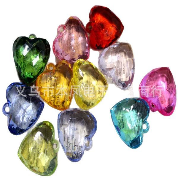 Acrylic transparent pendant heart shaped, accessories, curtain