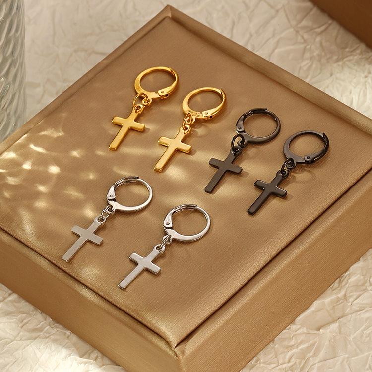 fashionable universal trend earrings stainless steel