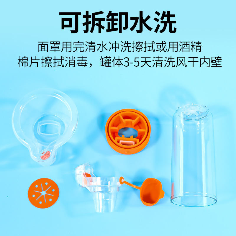 医用口鼻气雾剂给药器婴幼儿童成人哮喘吸入式辅舒酮储雾罐喷雾筒|undefined