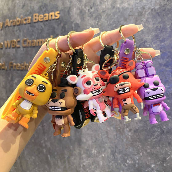 Cross-border new variant animal doll key chain teddy bear backpack pendant thriller car key chain wholesale