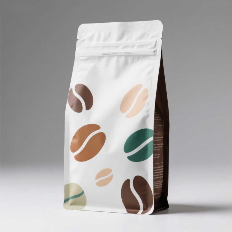 咖啡袋八边封铝箔食品包装袋塑料复合自立铝箔袋定 制拉链袋