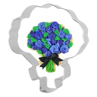 Flowers frosting biscuit mould bouquet handmade cookies baking tools dessert pastry cutting mould stainless steel die