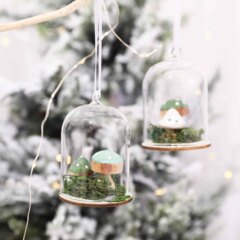 国境を越えたアマゾンクリスマス装飾品北欧ins風led発光ガラス球吊り飾り雰囲気装飾品