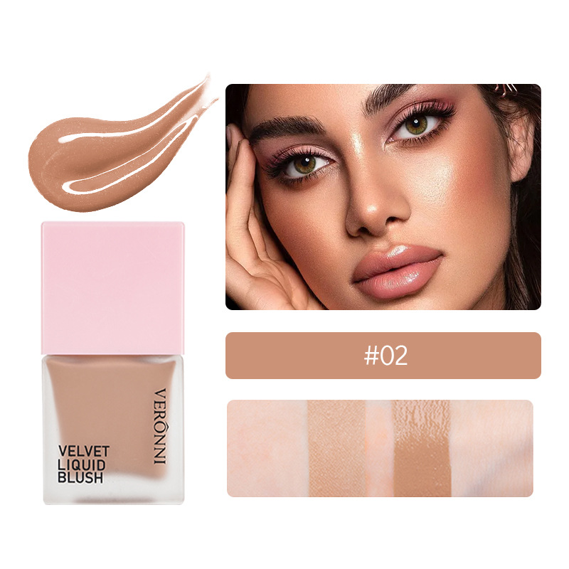 VERONNI 10ML liquid blush long-lasting color non-fading waterproof blush natural moisturizing rouge blush