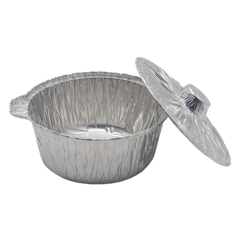 Одноразовый оловянный горшок для наружного барбекю алюминиевый горшок для фольги можно нагревать в открытом огне Многоцелевой барбекю для нагрева оловянной бумаги горшок
