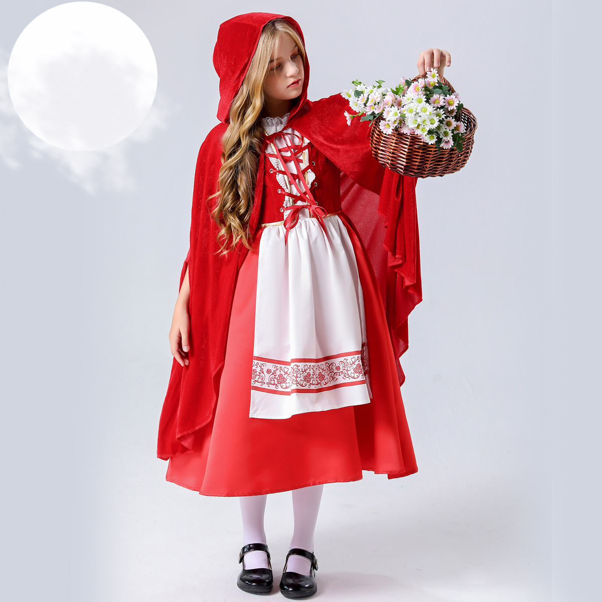 Halloween children's clothing girls' Little Red Riding Hood European and American stage costume cloak witch outfit cloak dress cross-border foreign trade