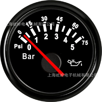 52mm Yağ Təzyiq Göstəricisi 5Bar 10Bar 30Bar Arxa İşıqlı 9-32V