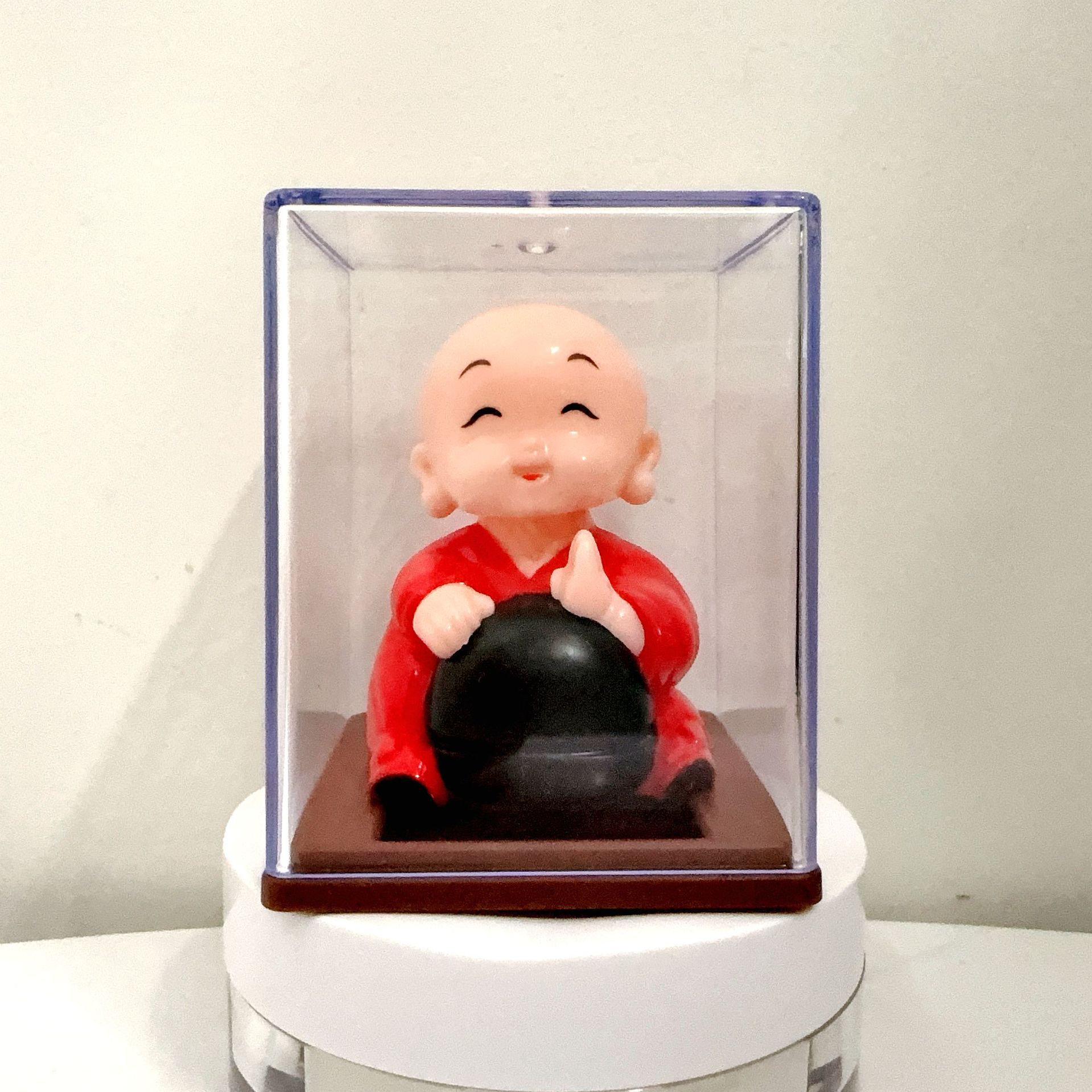 M 11-2inch 빨간 큰 목어 작은 스님