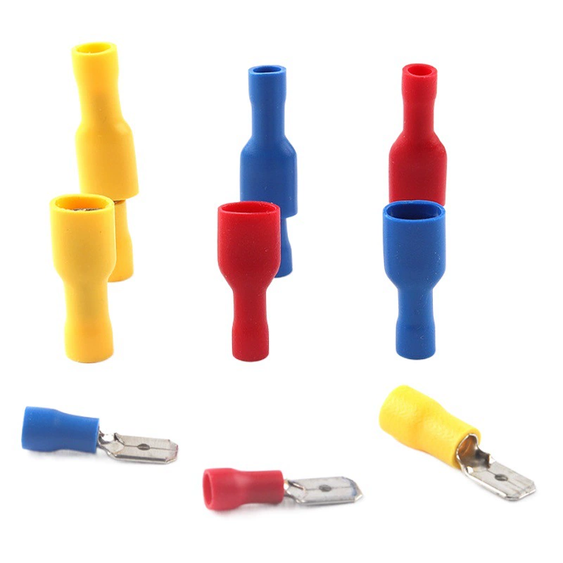 Nanchao в наличии изолированный женский мужской стыковой провод соединитель ОБЖИМНАЯ вставка пружинная вставка FDFD NDD22-16AWG