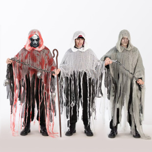 Halloween Adult Cloak Wizard Cloak Death House Pendant Male Skeleton Cloak Haunted House Decoration