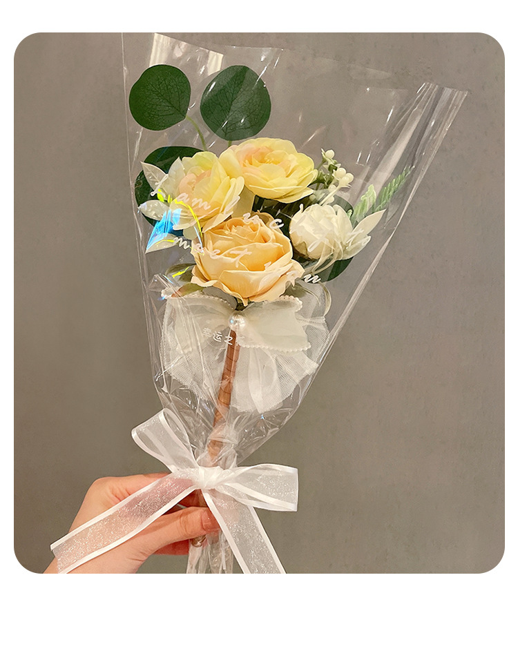 Flower Pattern Pastoral Style 1 Piece Flower Class Learning PVC Pastoral Gift Pen