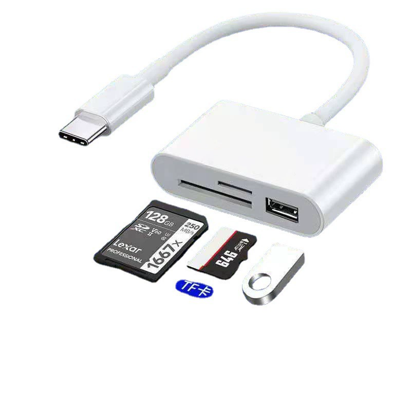 Считыватель карт SD, трехв-Converter, Type-C адаптер, TF CF SD, картридер