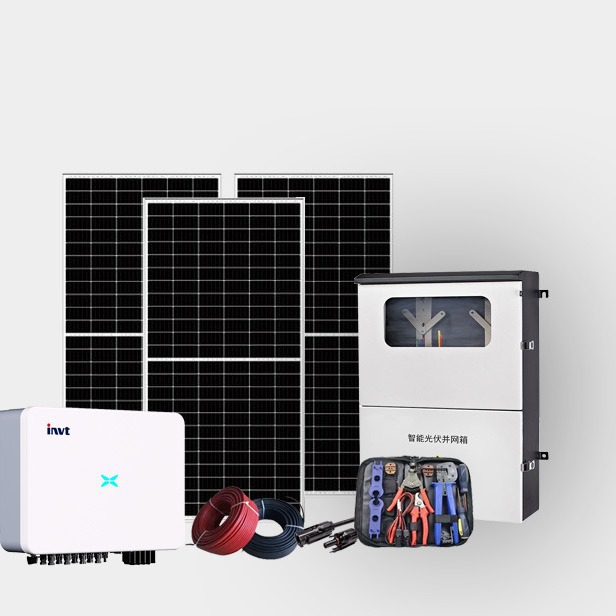 5KW户用屋顶太阳能并网发电系统单晶硅太阳能电池板光伏发电系统