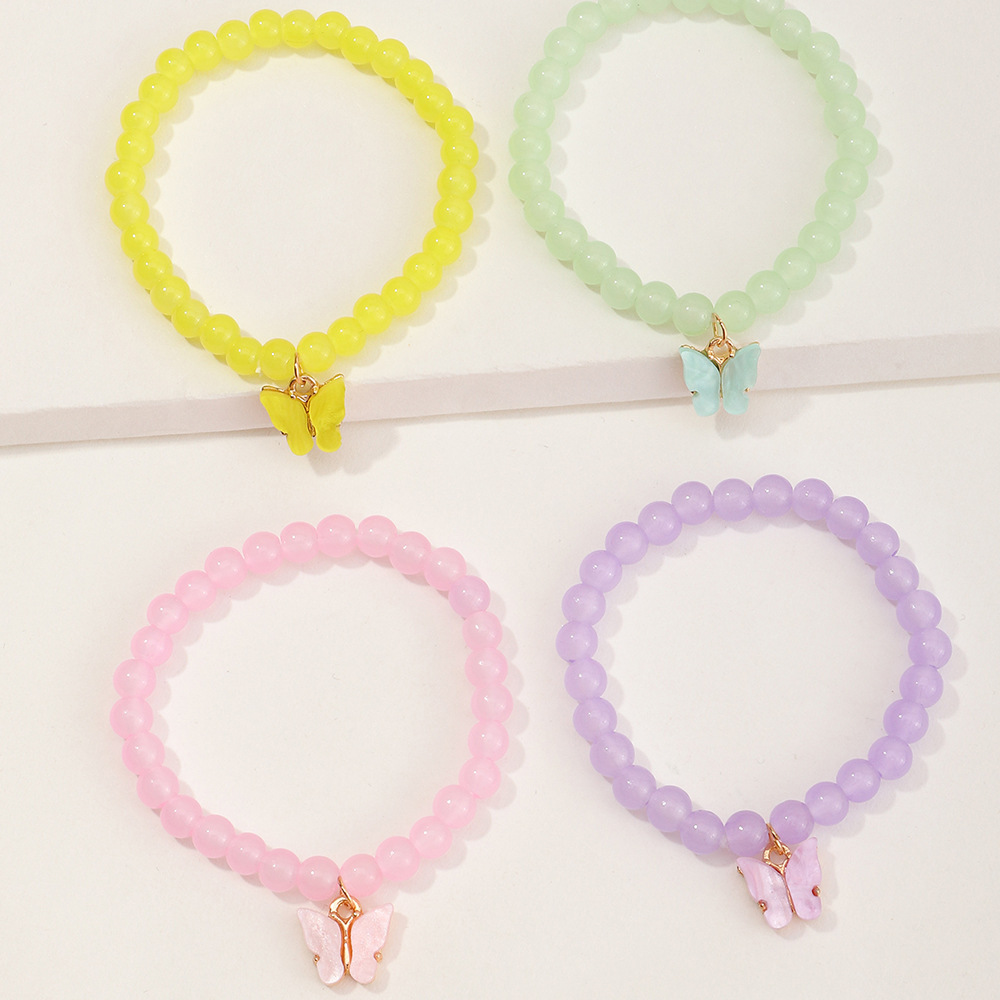 Wholesale Jewelry Children's Butterfly Pendants Plastic Bracelets Set Nihaojewelry display picture 3