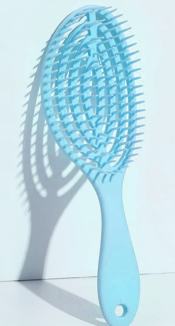 Cross-Border cabeza redonda curling peine hueco oval peine gradiente plástico color caramelo masaje peine fábrica peine del pelo