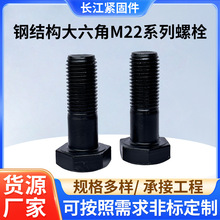 m22国标10.9S级高强度螺栓六角螺栓螺丝钢结构紧固件工厂定制批发