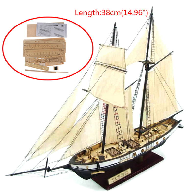 1:130 wooden assembled classical Western ship sleeve material assembled ship model Harvey model