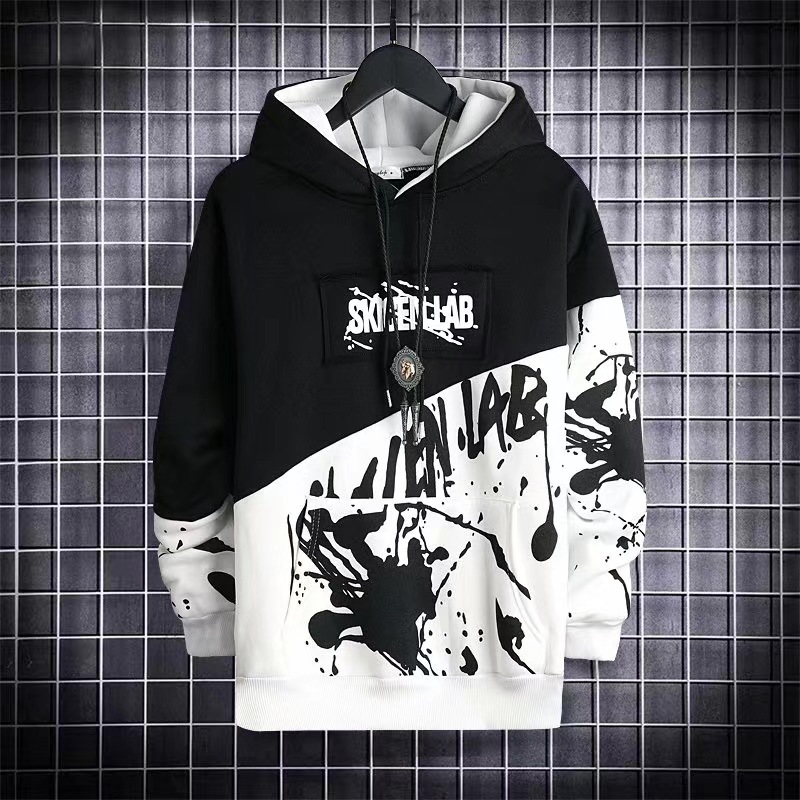 Japanese Style Sweater Men's Spring and Autumn Hip-hop Hooded Long-sleeved Loose Jacket Fashionable Brand Autumn Men's Hoodie Top